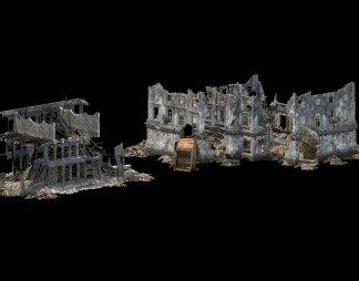 现代废墟3D模型下载
