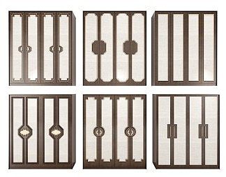 新中式衣柜3D模型下载