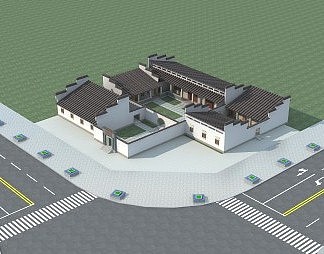 中式古建3D模型下载