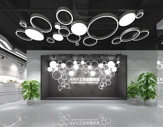 现代展厅3D模型下载