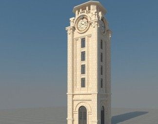 欧式钟塔3D模型下载