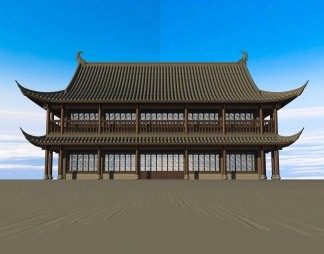 中式古建3D模型下载