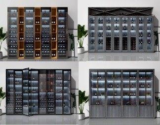 现代酒柜3D模型下载