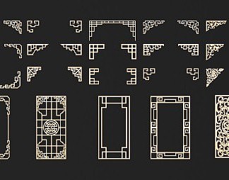 新中式雕花3D模型下载
