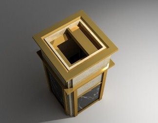 现代垃圾桶3D模型下载