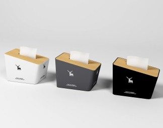 现代纸巾盒3D模型下载