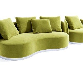现代组合沙发3D模型下载