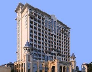 欧式酒店建筑3D模型下载