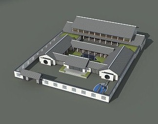 中式古建3D模型下载