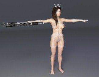 现代女人3D模型下载