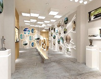 现代展厅3D模型下载