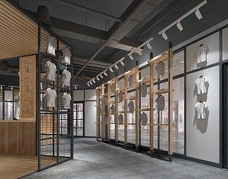 工业LOFT童装店3D模型下载