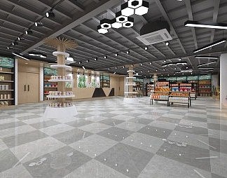 工业LOFT超市3D模型下载