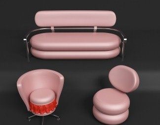 现代组合沙发3D模型下载