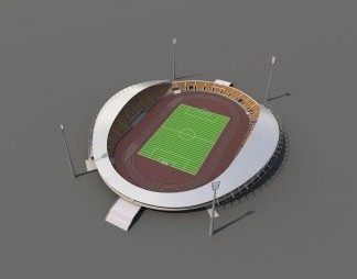 现代体育馆3D模型下载