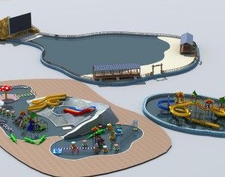 现代游乐园3D模型下载