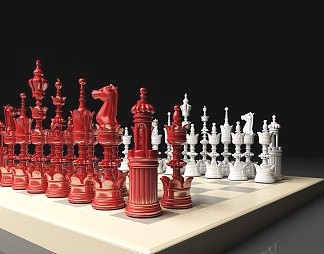 欧式国际象棋3D模型下载