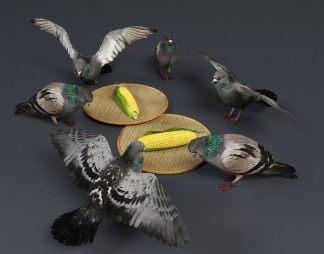 现代鸟3D模型下载