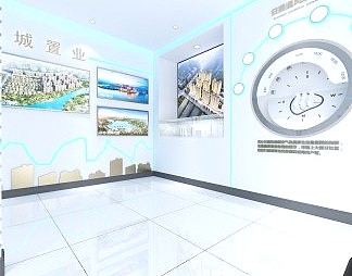 现代展厅3D模型下载