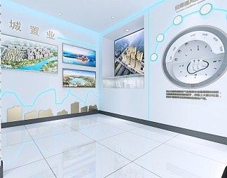 现代展厅3D模型下载