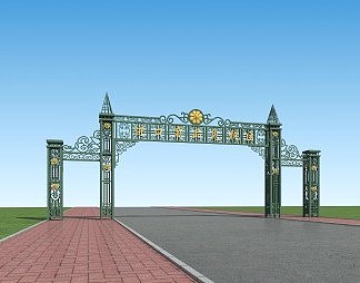 欧式大门3D模型下载