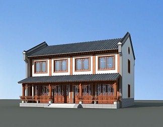 中式古建3D模型下载