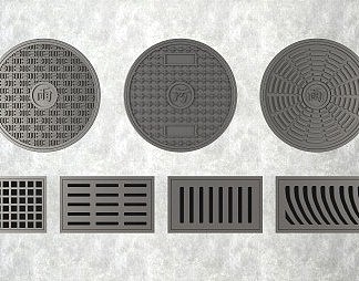 现代井盖3D模型下载