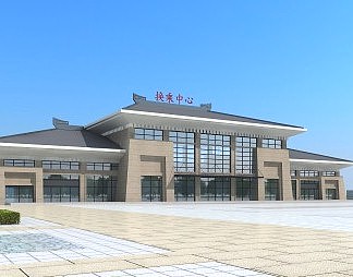 新中式建筑3D模型下载