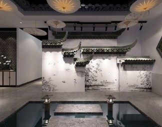 中式大厅3D模型下载