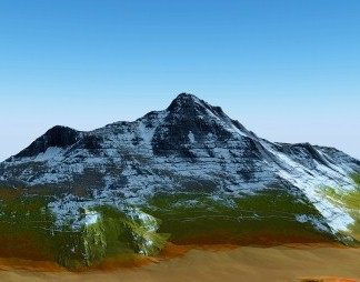 现代雪山3D模型下载