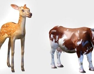 现代奶牛3D模型下载