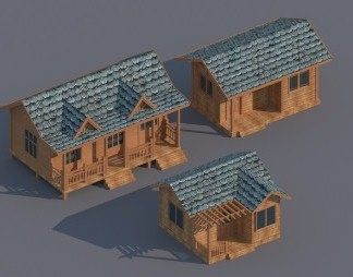 现代木屋3D模型下载