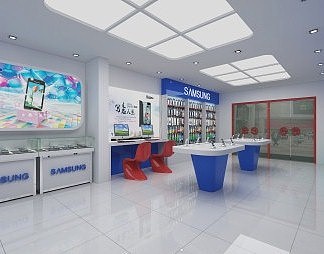 现代手机店3D模型下载