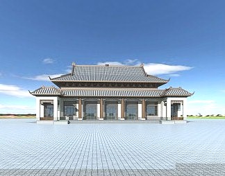 中式古建3D模型下载