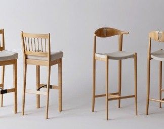 北欧吧椅3D模型下载