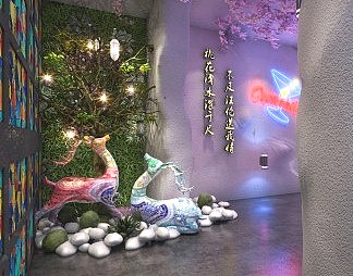 现代景观小品3D模型下载