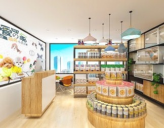 现代宠物店3D模型下载