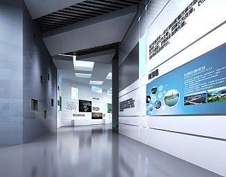 现代展厅3D模型下载