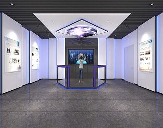 现代展厅3D模型下载