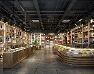 新中式烟酒店3D模型下载