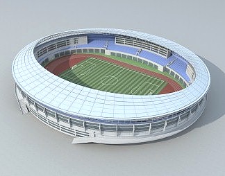 现代体育馆建筑3D模型下载