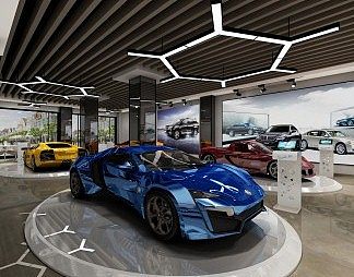 现代汽车展厅3D模型下载