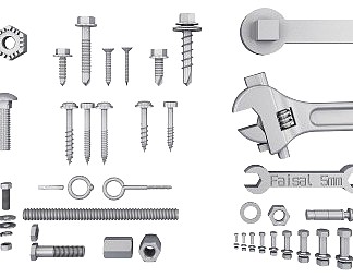 现代五金件3D模型下载