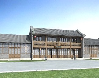 中式古建3D模型下载