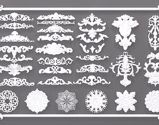 欧式雕花3D模型下载