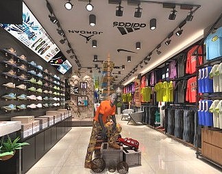 现代服装店3D模型下载