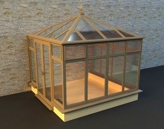 现代玻璃棚3D模型下载