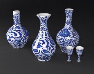 新中式陶瓷器皿3D模型下载