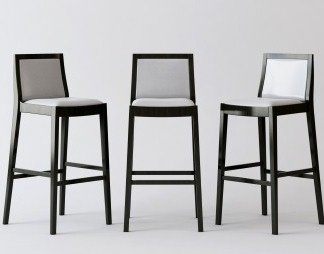新中式吧椅3D模型下载