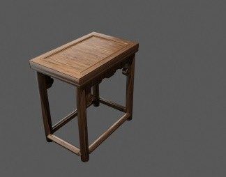 新中式凳子3D模型下载
